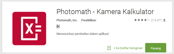 photomath - Aplikasi Android Terunik Terbaru