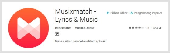 musixmatch - Aplikasi Android Terunik Terbaru