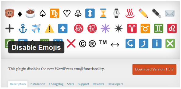 Plugin Untuk Menonaktifkan Emoji Atau Emoticons di Blog WordPress